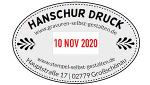 Printer Oval 55 Dater - Stempelbild