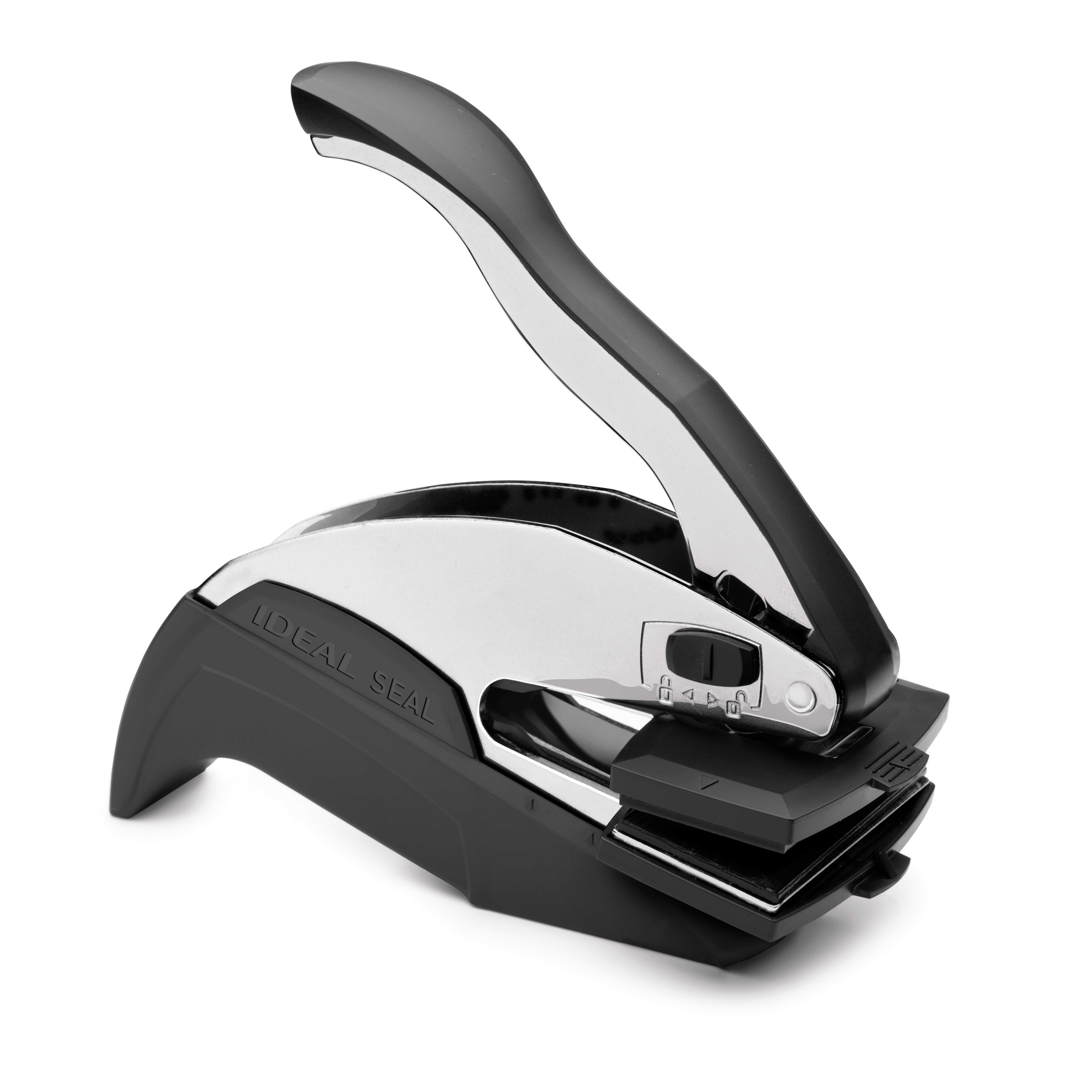 Prägezange Ideal Seal 51 x 25 mm - inkl. Textplattenhalter (51 x 25 mm) und Klischee (Prägeplatte).